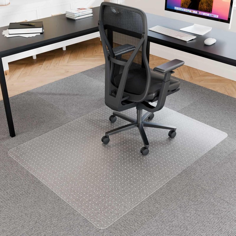 Naturei Office Chair Mat for Carpet, 48” x 36” Computer Chair Mat for Carpeted Floors, Smooth Glide Under Desk Carpeted Floor Protector, Carpet Mat for Home Office (Rectangle) - Image 2